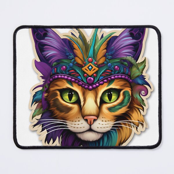Artikelvorschau, Mardi Gras Katze entworfen und verkauft von dcrc.