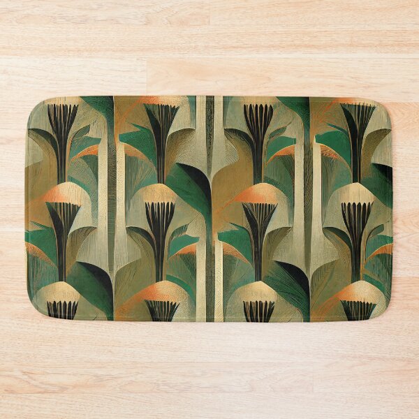 Item preview, Art Deco Exquisite Green And Golden-Apricot Pattern designed and sold by DEC02.