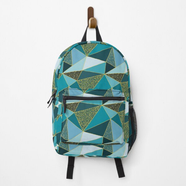 Item preview, Turquoise and gold low poly texture designed and sold by Osting.