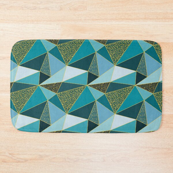 Item preview, Turquoise and gold low poly texture designed and sold by Osting.