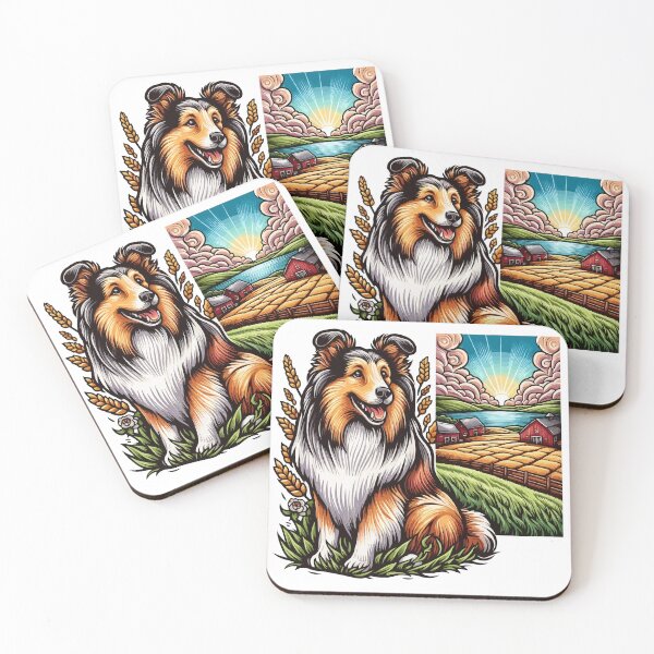 Item preview, Sheltand Sheepdog/Sheltie with Farm Scenery designed and sold by bjrocket89.