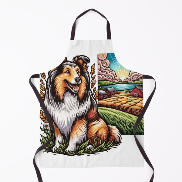 Item preview, Sheltand Sheepdog/Sheltie with Farm Scenery designed and sold by bjrocket89.