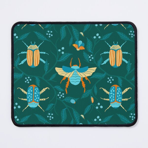 Item preview, Garden Beetles - Blue designed and sold by latheandquill.