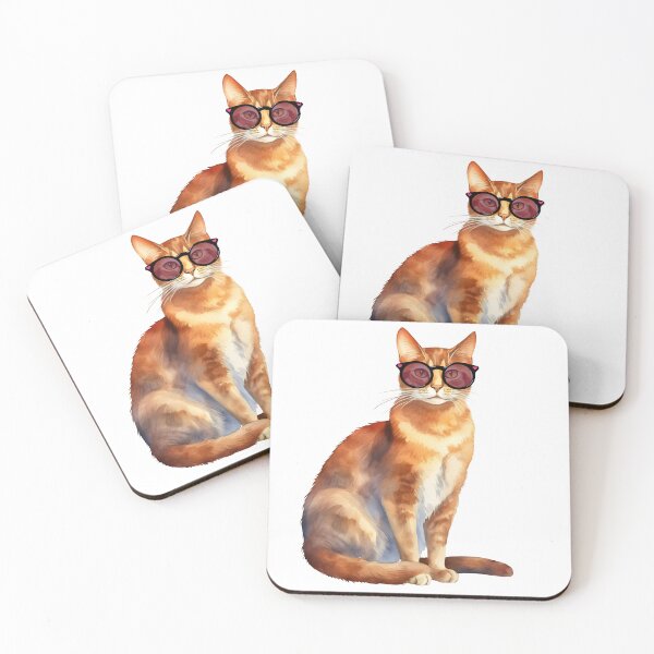 Item preview, Abyssinian Cat Wearing Sunglasses designed and sold by TheAnimalZ00.