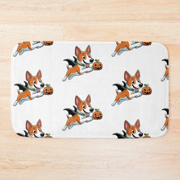Item preview, Basenji Dog with halloween pumpkin balls designed and sold by Meowanime99.