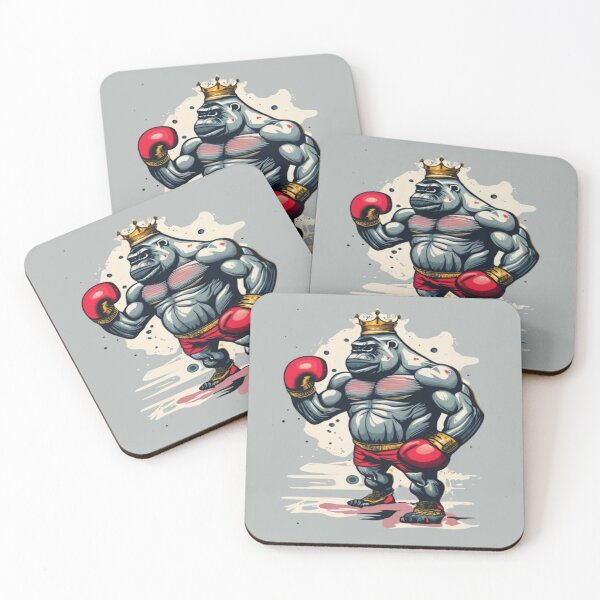 Item preview, Gorilla In Boxing Stance Wearing Red Gloves And Red Trunks and a Crown, Boxer Gorilla, Muscular Gorilla designed and sold by UrbanGraphixs.