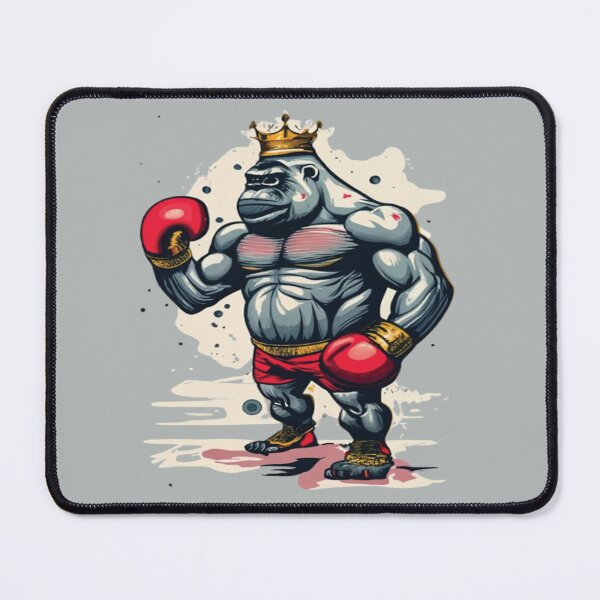 Item preview, Gorilla In Boxing Stance Wearing Red Gloves And Red Trunks and a Crown, Boxer Gorilla, Muscular Gorilla designed and sold by UrbanGraphixs.