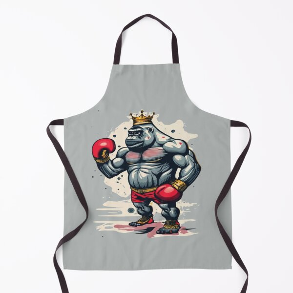 Item preview, Gorilla In Boxing Stance Wearing Red Gloves And Red Trunks and a Crown, Boxer Gorilla, Muscular Gorilla designed and sold by UrbanGraphixs.