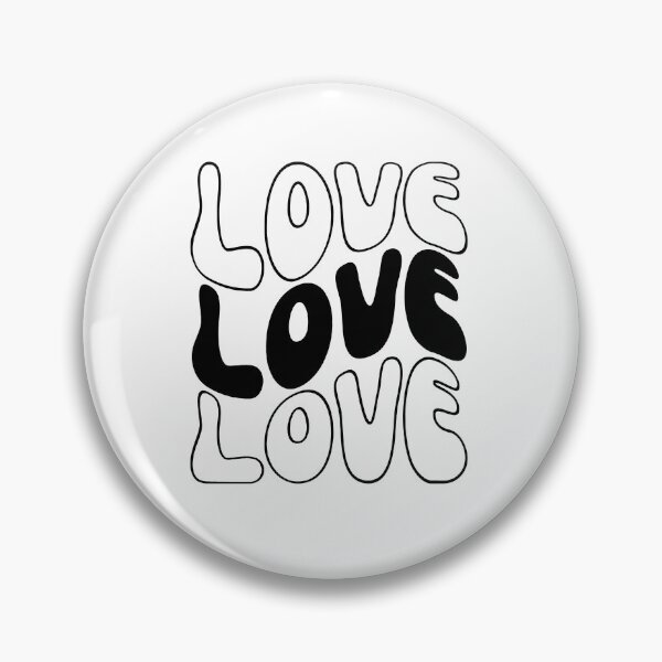 Item preview, Love Love Love - Positive Typography for Radiant Vibes - Black V2 designed and sold by Biddakate.