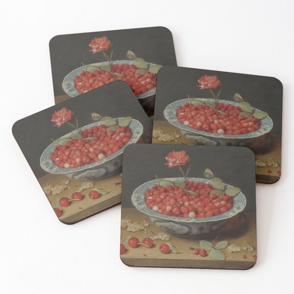 Item preview, Wild Strawberries and a Carnation in a Wan-Li Bowl by Jacob van Hulsdonck designed and sold by AtreyiB.