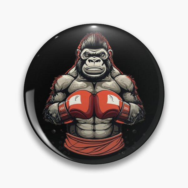 Item preview, Gorilla In Boxing Stance Wearing Red Gloves And Red Trunks and a Crown, Boxer Gorilla, Muscular Gorilla designed and sold by UrbanGraphixs.