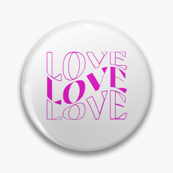 Item preview, Love Love Love - Positive Typography for Radiant Vibes - Pink V1 designed and sold by Biddakate.