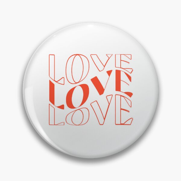 Item preview, Love Love Love - Positive Typography for Radiant Vibes - Red V1 designed and sold by Biddakate.