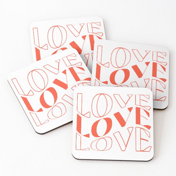 Item preview, Love Love Love - Positive Typography for Radiant Vibes - Red V1 designed and sold by Biddakate.