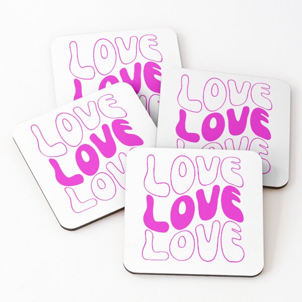 Item preview, Love Love Love - Positive Typography for Radiant Vibes - Pink V2 designed and sold by Biddakate.