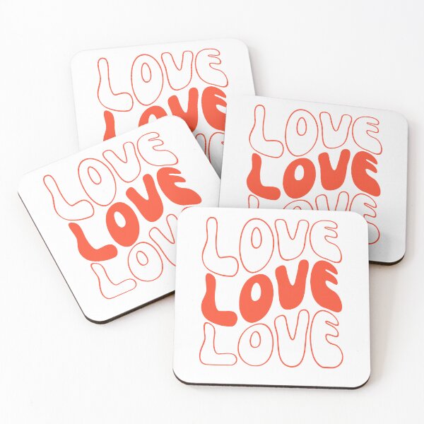 Item preview, Love Love Love - Positive Typography for Radiant Vibes - Red V2 designed and sold by Biddakate.