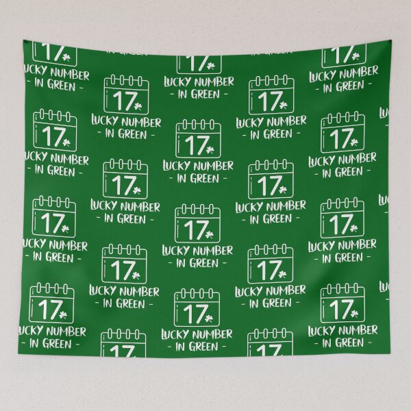 Item preview, Lucky Number 17th Mar in Green- LUCKY CHARMS-St Patrick day designed and sold by ButterflyDsgns6.