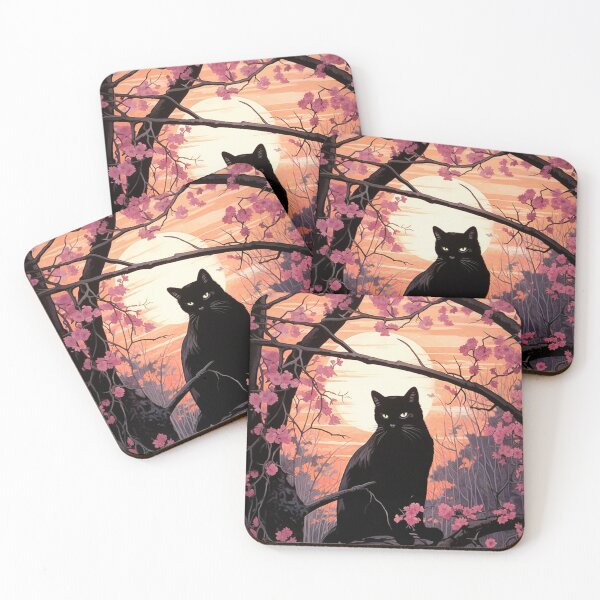 Item preview, Spring Blossoms Black Cat in a Tree designed and sold by InspiredbyOllie.