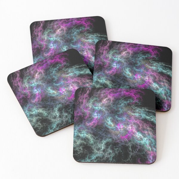 Item preview, Pink and Teal Lighning swirl fractal art  designed and sold by kalyssa44.