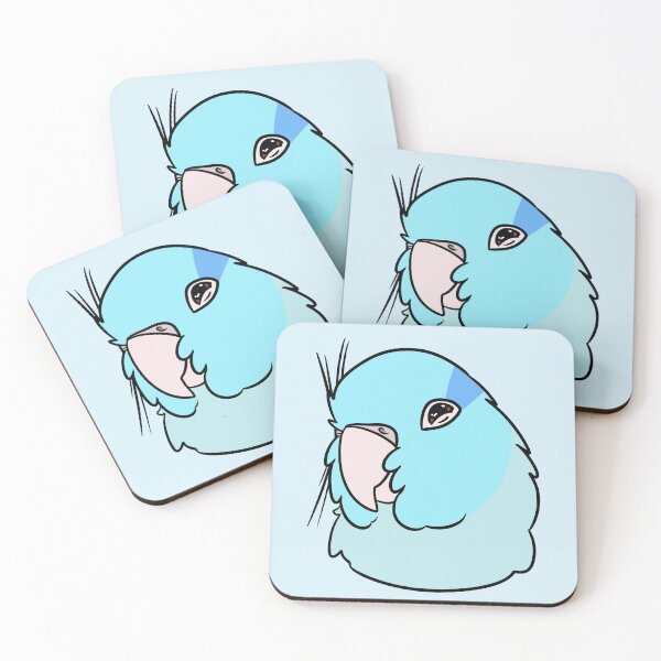 Artikelvorschau, Ich werde dich immer lieben - Blauer Papageienmännchen entworfen und verkauft von PeepCheeps.
