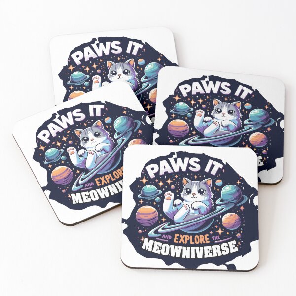 Item preview,  Paws it and Explore the Meowniverse - Cute Cat in Space Design designed and sold by diegomenjivar92.