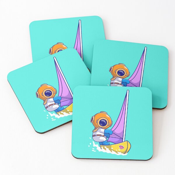 Item preview, Sailboat Serenity: Cute Diver Riding the Waves designed and sold by hjian8219.