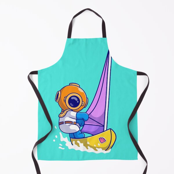 Item preview, Sailboat Serenity: Cute Diver Riding the Waves designed and sold by hjian8219.