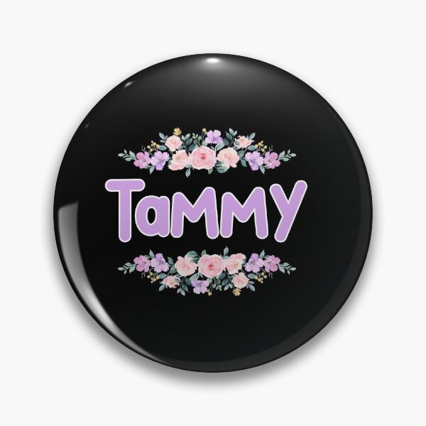 Item preview, Purple Flower Tammy Name Label (Black) designed and sold by NormadWorld.