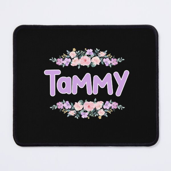 Item preview, Purple Flower Tammy Name Label (Black) designed and sold by NormadWorld.