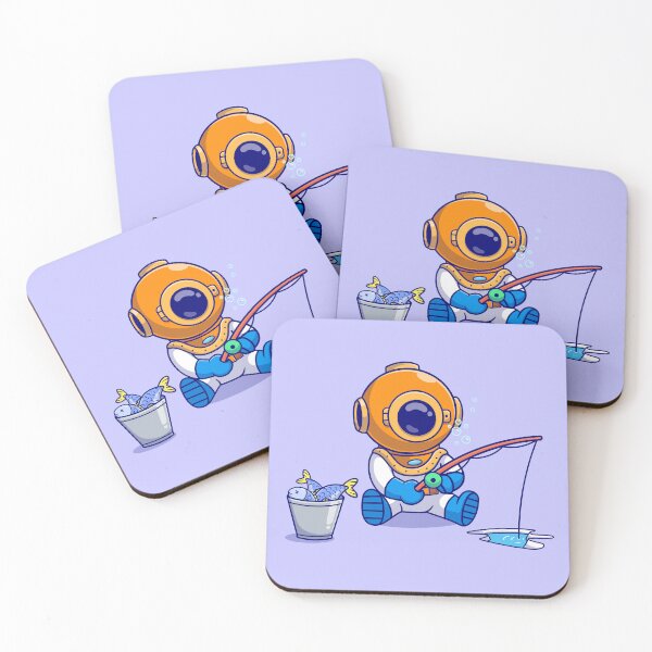 Item preview, Aquatic Angler: Cute Diver Fishing for Fish designed and sold by hjian8219.