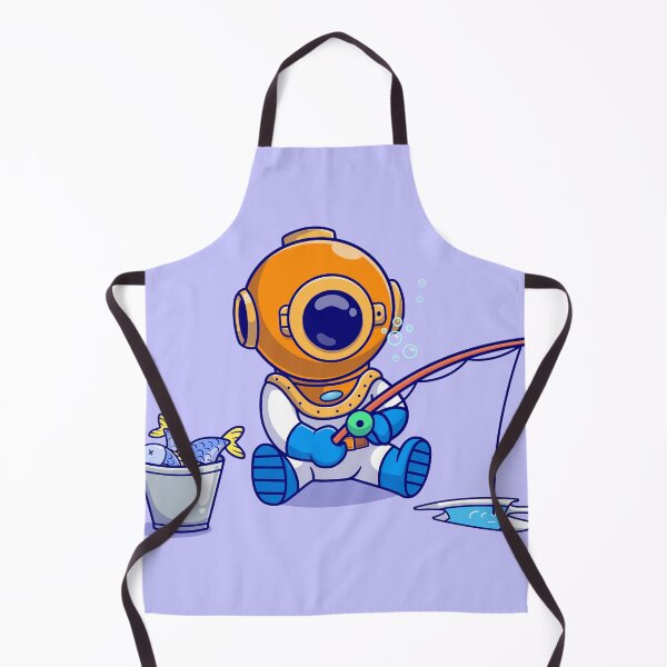 Item preview, Aquatic Angler: Cute Diver Fishing for Fish designed and sold by hjian8219.