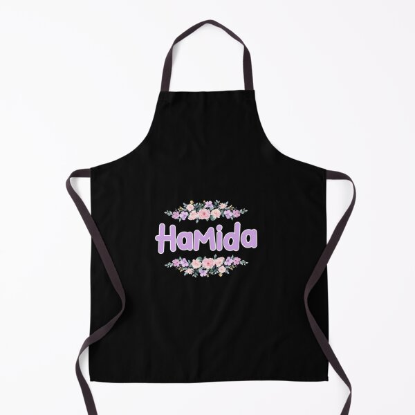 Item preview, Purple Flower Hamida Name Label (Black) designed and sold by NormadWorld.