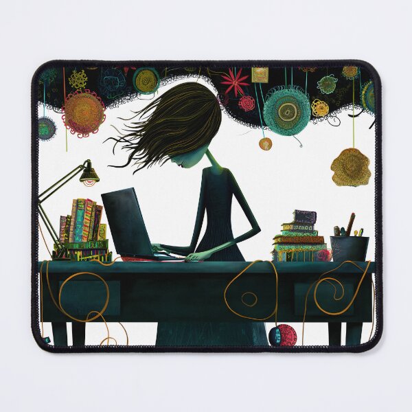 Item preview, Girl working on her digital art project designed and sold by TheWitsFoe.