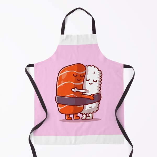 Item preview, "Savoring Love: Cute Salmon Sushi Couple Embrace" designed and sold by hjian8219.