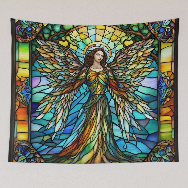 Item preview, Celestial Radiance: Stained Glass Seraph designed and sold by ReachingMyDreams.