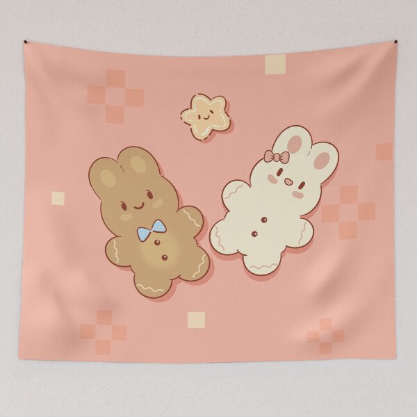 Item preview, Cute Kawaii Gingerbread Bunny | Pink designed and sold by ModesaDraw.