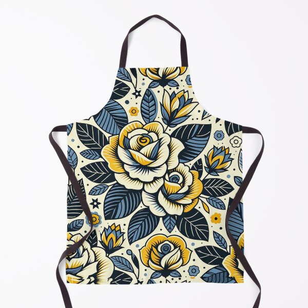 Artikelvorschau, Midnight Bloom: Marineblauer und goldener Blumenteppich entworfen und verkauft von UnTangle.