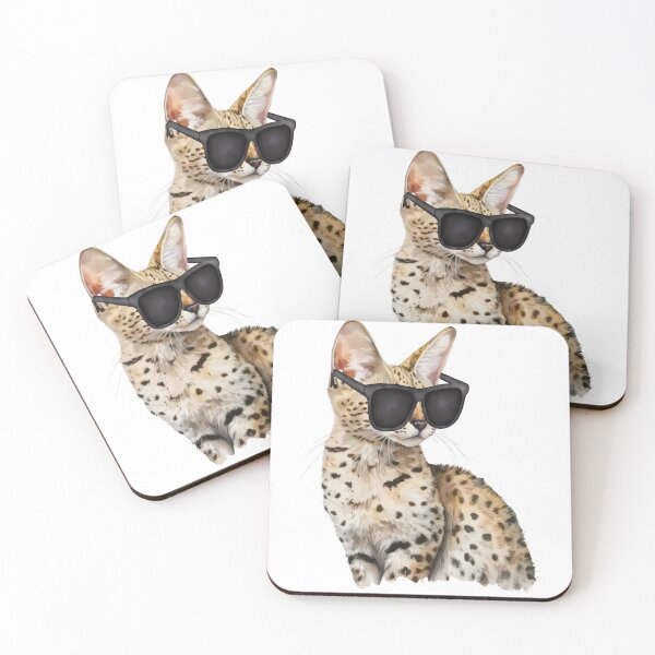 Item preview, Savannah Cat Wearing Sunglasses designed and sold by TheAnimalZ00.