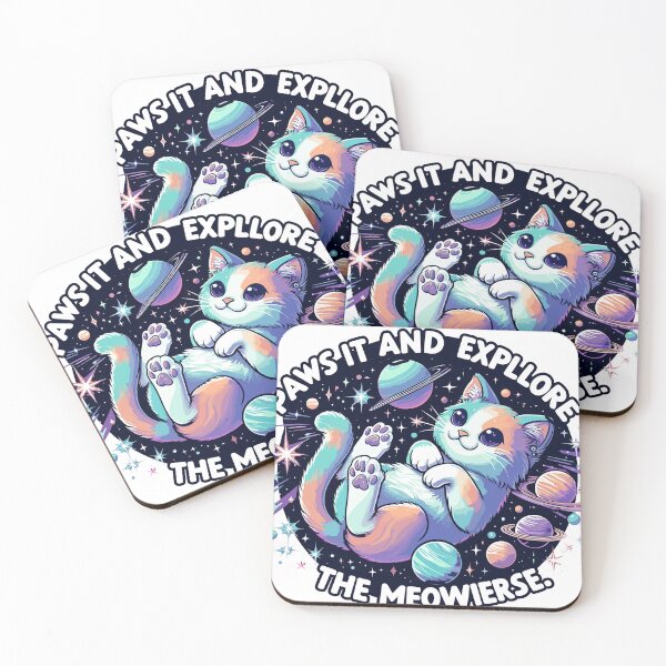 Item preview,  Paws it and Explore the Meowniverse - Cute Cat in Space Design designed and sold by diegomenjivar92.