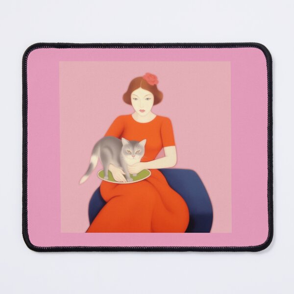 Item preview, Elegant Companions: A Beautiful Encounter of Woman and Cat designed and sold by kklifestyler.