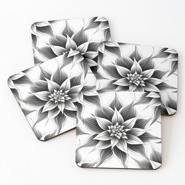 Item preview, Black and white Agave plant print designed and sold by dcrc.