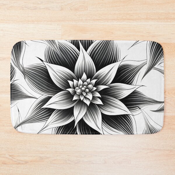 Item preview, Black and white Agave plant print designed and sold by dcrc.
