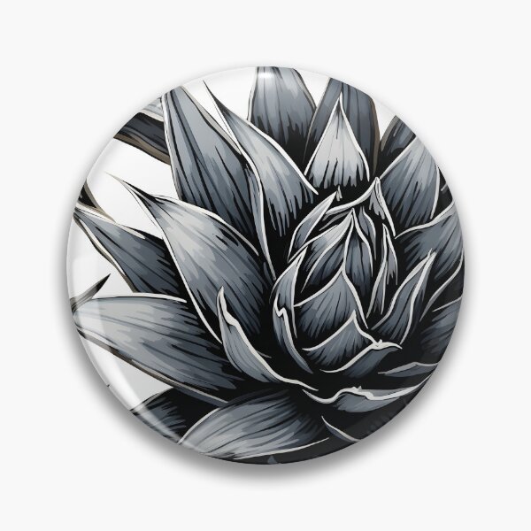 Item preview, Black and white Agave plant print designed and sold by dcrc.