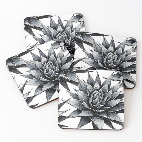 Item preview, Black and white Agave plant print designed and sold by dcrc.