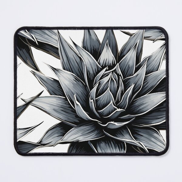 Item preview, Black and white Agave plant print designed and sold by dcrc.