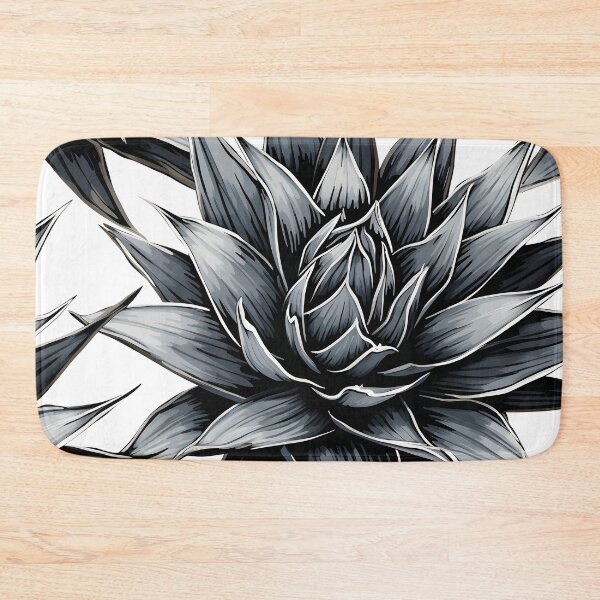 Item preview, Black and white Agave plant print designed and sold by dcrc.