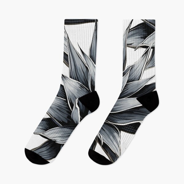 Item preview, Black and white Agave plant print designed and sold by dcrc.
