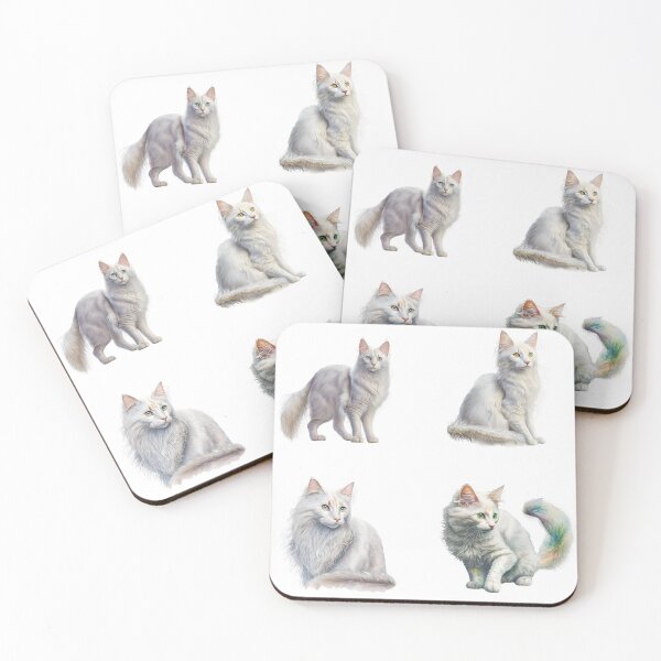 Item preview, Cute Turkish Angora Cats designed and sold by TheAnimalZ00.