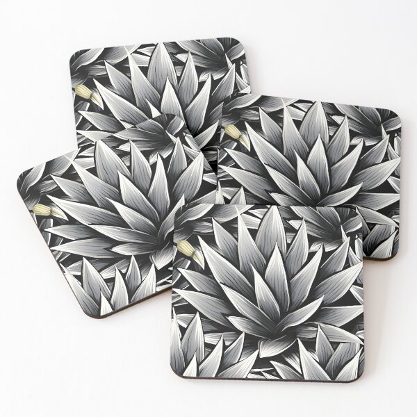 Item preview, black and white agave plant print designed and sold by dcrc.