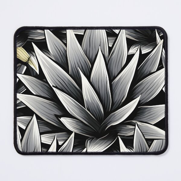 Item preview, black and white agave plant print designed and sold by dcrc.